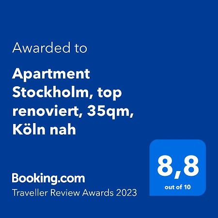 Apartment Stockholm, Top Renoviert, 35Qm, Koeln Nah Bergisch Gladbach Bagian luar foto